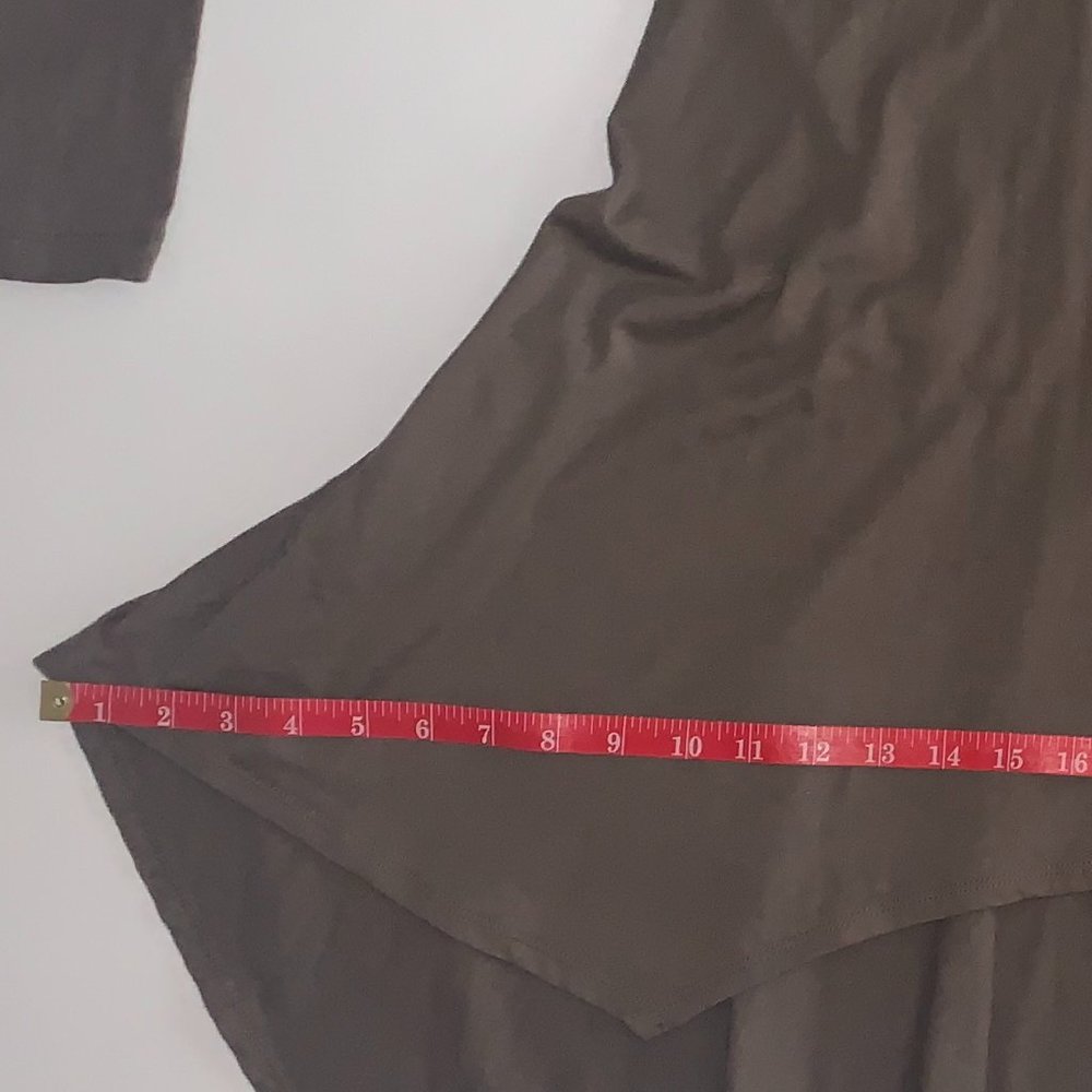 NWOT Logo Lori Goldstein Long Sleeve Dark Camo Green (Almost Brown) Shirt Sz Lg - Picture 12 of 13